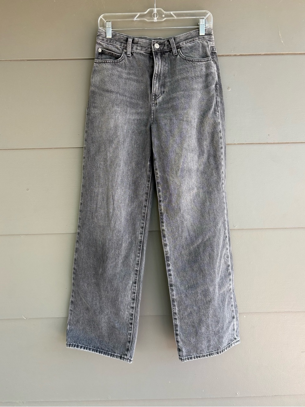 Uniqlo Wide Leg Gray Jeans